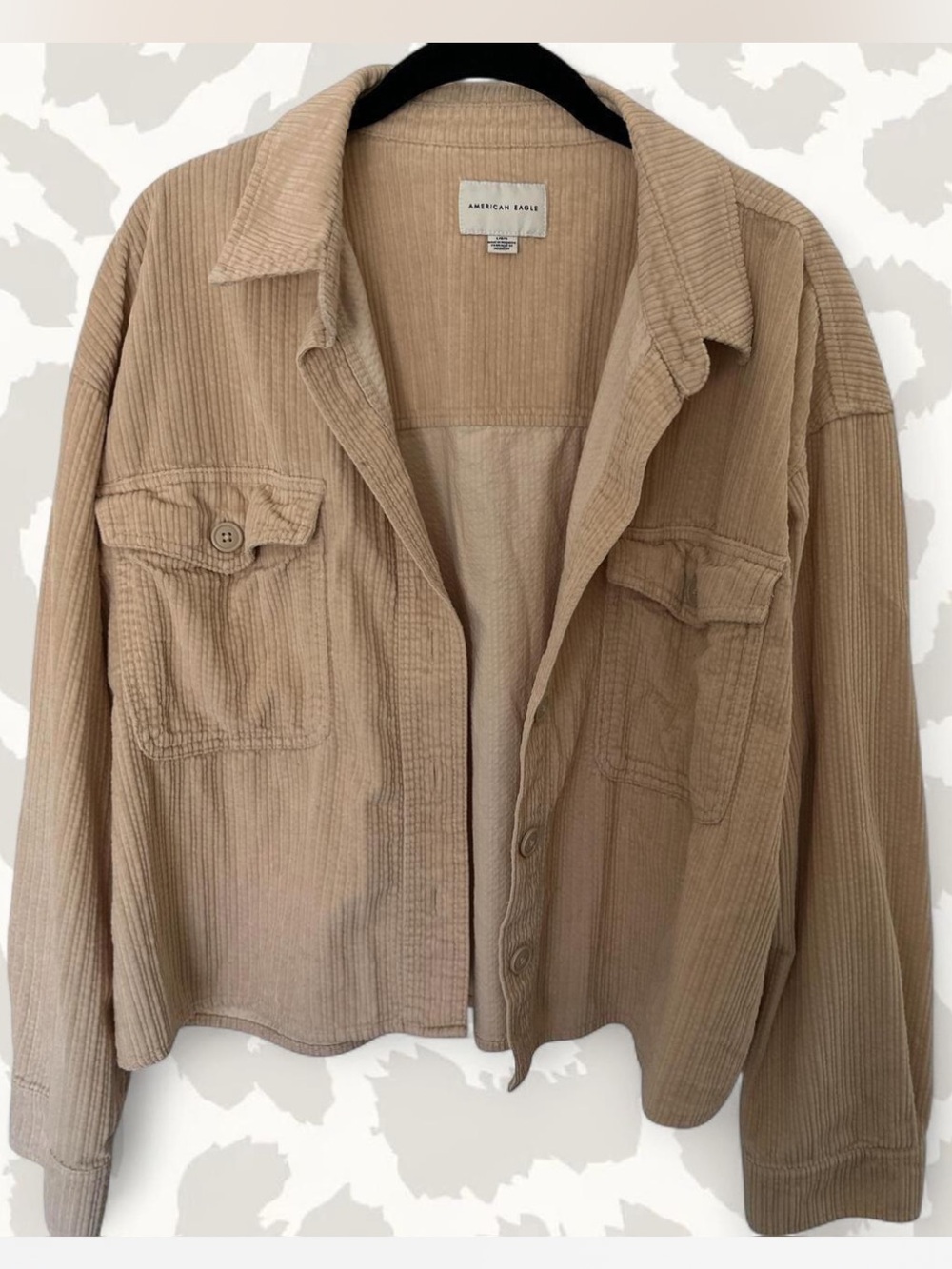 American Eagle Outfitters Tan Corduroy Overshirt Jacket